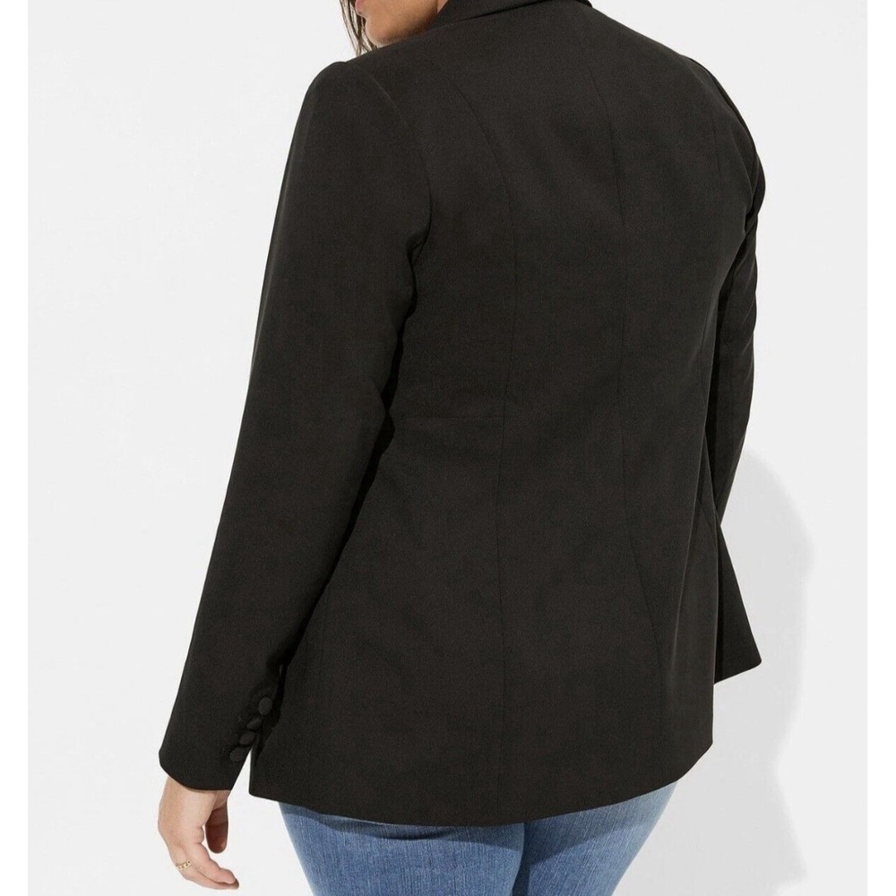 Torrid Soho Studio Refined Crepe Blazer Black Plus 3 3X 22-24 - Picture 3 of 6